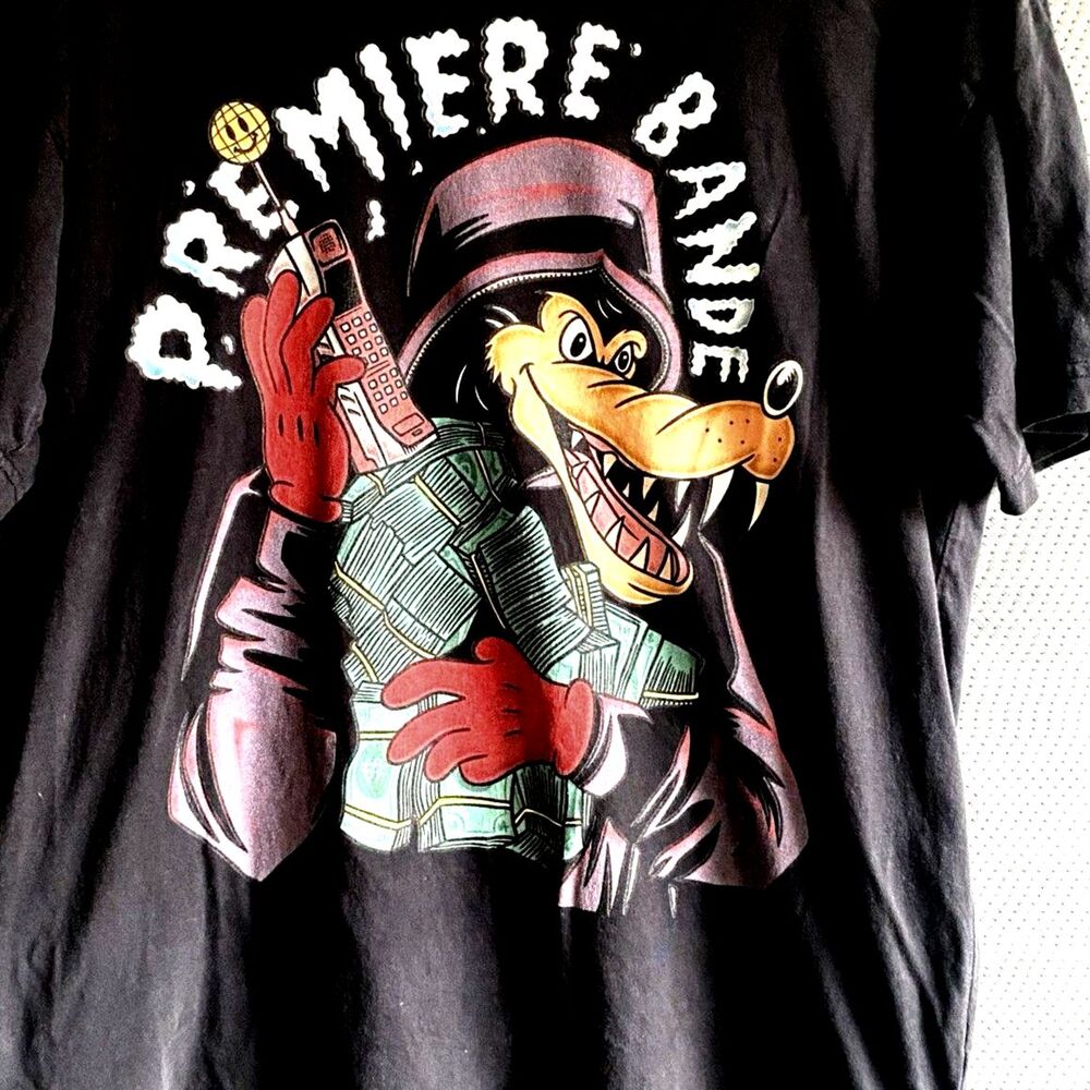 Premier Bande Graphic Tshirt Large Wolf Stacks Of Cash